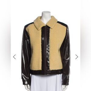 MOTHER Brown Women's Jacket with Pointed Collar